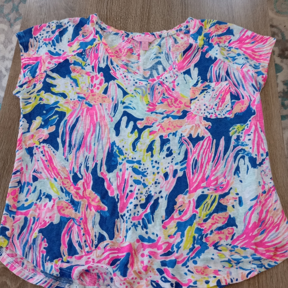 Lilly Pulitzer Linen Top size Medium